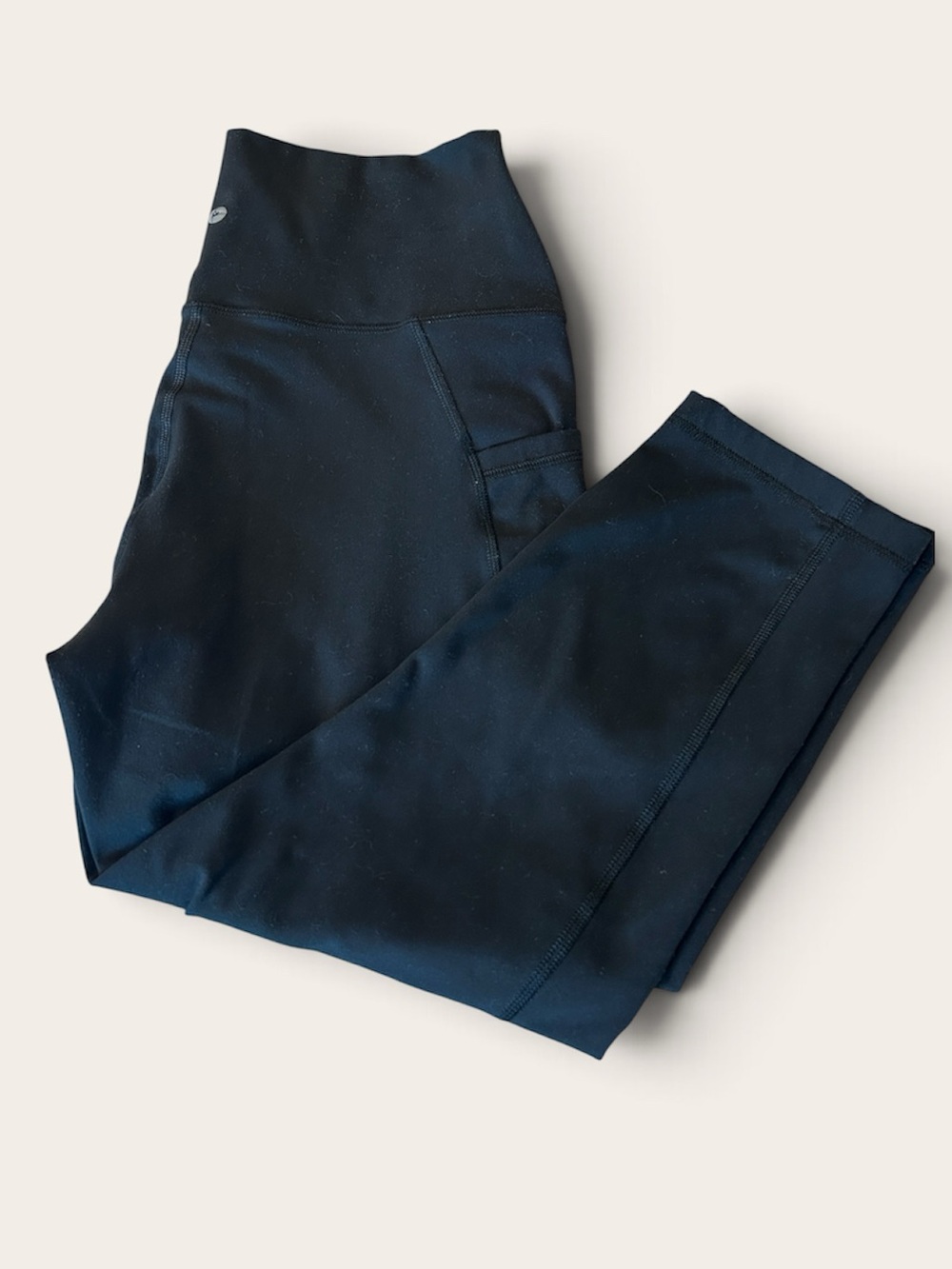 90 Degree By Reflex Athletic Leggings with Side Pocket Hi Rise Crop Tight